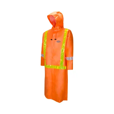851 Traffic Long Rain Coat - Orange R851O PIO WASIP