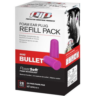 Compact Disposable Soft Polyurethane Foam Ear Plugs - Dispenser Refill Pack 267-HPF310-1-CN Dynamic