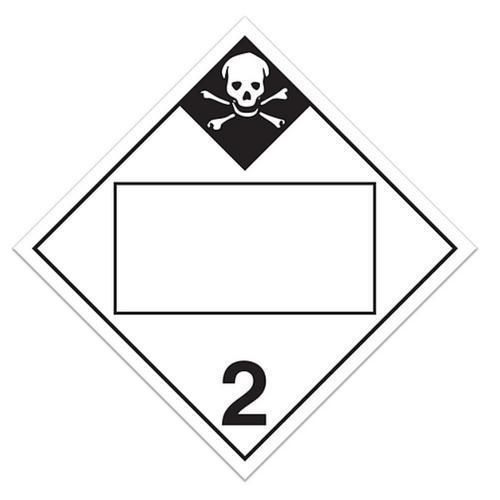 Class 2.3 Worded Labels "Inhalation Hazard 2" Sign (Pack of 100 pcs) TA230PIN INCOM