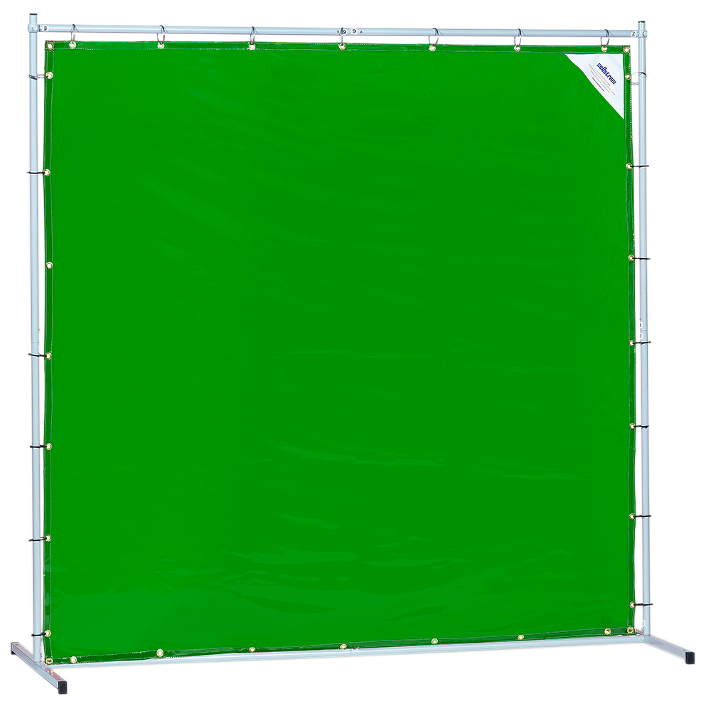 Welding Curtain with Frame - 6'x8' - Green S97345 Sellstrom