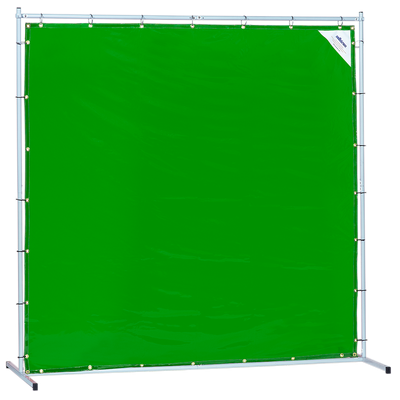 Welding Curtain with Frame - 6'x8' - Green S97345 Sellstrom