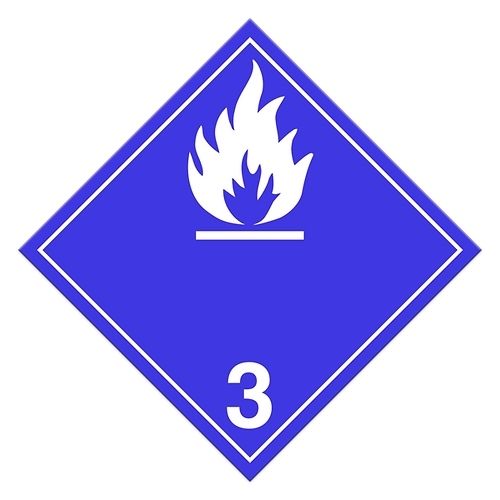 Class 3 Flammable Liquids Placard (Pack of 100 pcs) TT300 INCOM