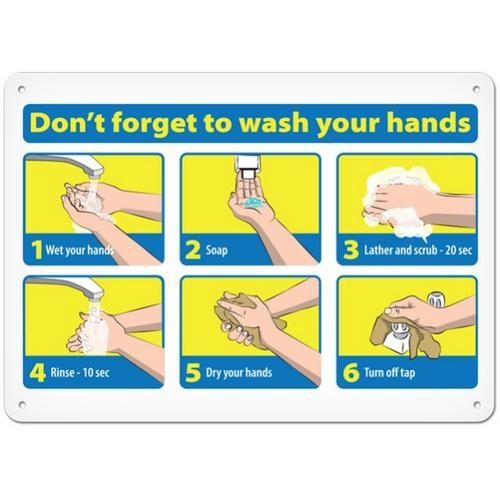 OSHA Safety Sign | Don't Forget To Wash | INCOM SS5081V, SS5081A, SS5081P, SC5081V, SC5081A, SC5081…