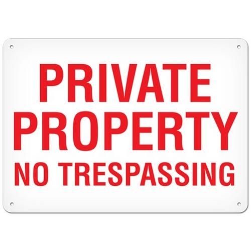 OSHA Safety Sign | Private Property No Trespassing  | INCOM SS5071V, SS5071A, SS5071P, SC5071V, SC5…