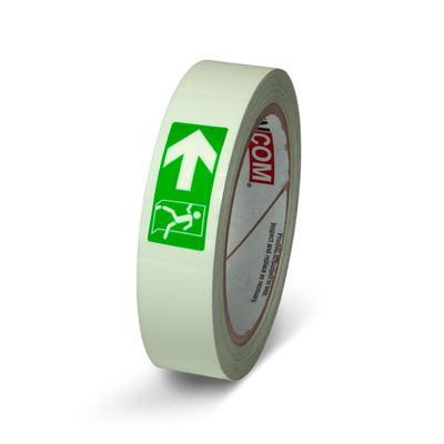 1" x 30' Glow-In-The-Dark Exit Tape | INCOM GT130EX INCOM