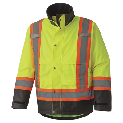 300D Hi-Viz Trilobal Ripstop Waterproof Safety Jacket | Pioneer 5400/5401   Safety Supplies Canada