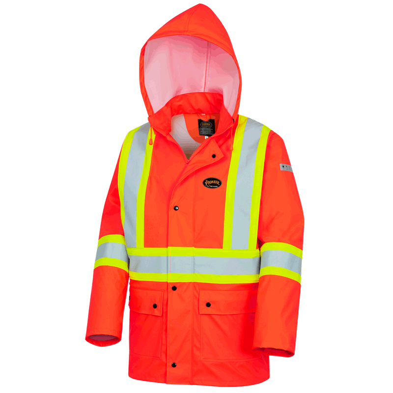FR/PU Waterproof Safety Jacket with Pockets | Pioneer 5892PKT Pioneer