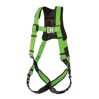 Hi-Vis PeakPro Harness wih Grommet Leg Straps | 1D, Class A | PeakWorks FBH-60120A Peakworks