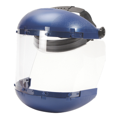Sellstrom Dual Crown Face Shield with Ratcheting Headgear - Clear Tint -Uncoated S38110   Safety Su?