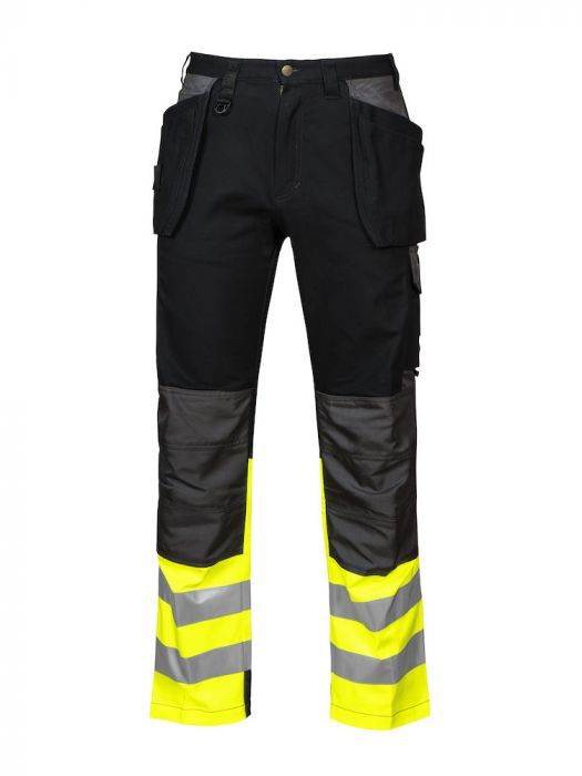Full Weight Multi Pocket Pants, Hi-Vis Bottom | Projob P6522_P011   Safety Supplies Canada