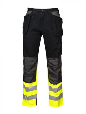 Full Weight Multi Pocket Pants, Hi-Vis Bottom | Projob P6522_P011   Safety Supplies Canada