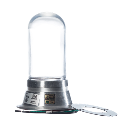 Hood Light Fixture with Coated Globe HLF RS Steel