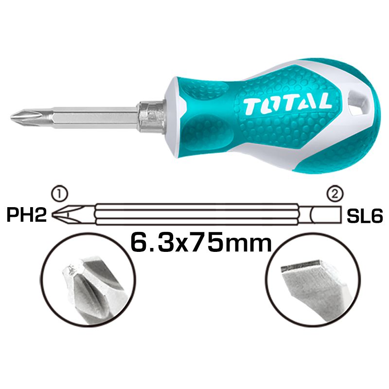 2 IN 1 Screwdriver Set THT250216/THT250226/THT250206 Total Tools Canada