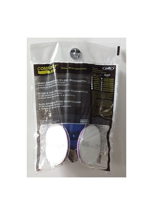 Comfort-Air 100 Silicone Rubber Half Mask with Diskit P100 Complete - Display Bag 15R1SDISKP100ZAM/…