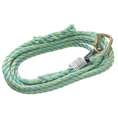 Vertical Lifeline - Carabiner &amp; Back Splice - 200' (61 m), VL-1115-200 VL-1115-200,150,100,75,50,25…