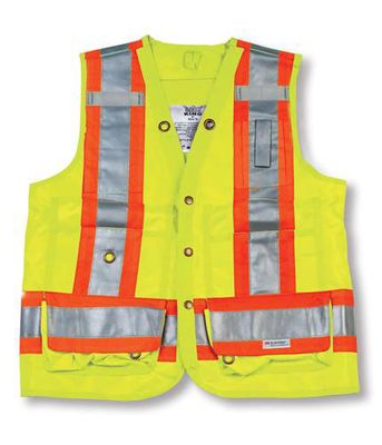 Hi-Vis Polyester Surveyor Safety Vest - CSA - Big K - BK402_LIME