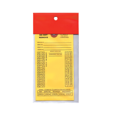Heavy Duty Red Flap Tag Cover