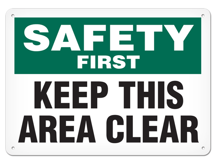 OSHA Safety Sign | Safety Keep This Area Clear | INCOM SS5029V, SS5029A, SS5029P, SC5029V, SC5029A,…