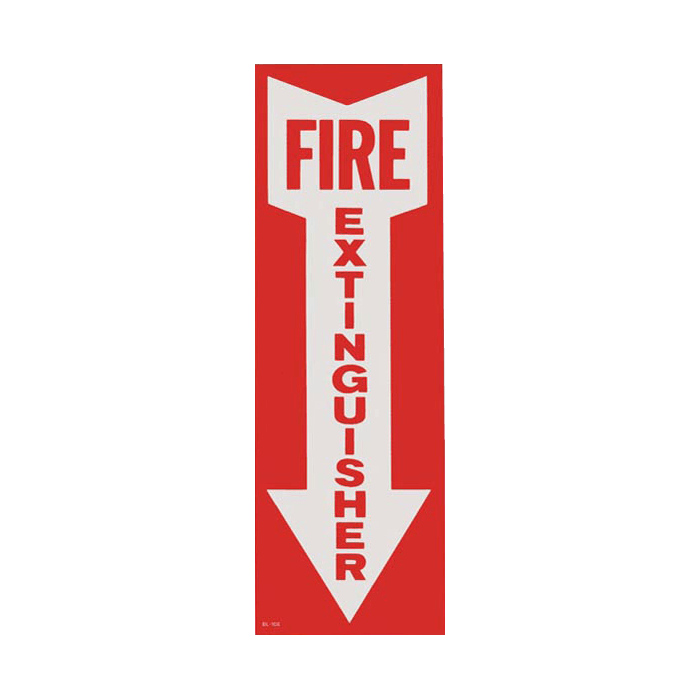 Vinyl Self Adhesive Sign - "Fire Extinguisher" Arrow