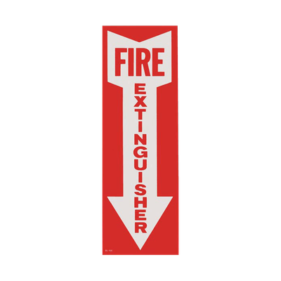 Vinyl Self Adhesive Sign - "Fire Extinguisher" Arrow