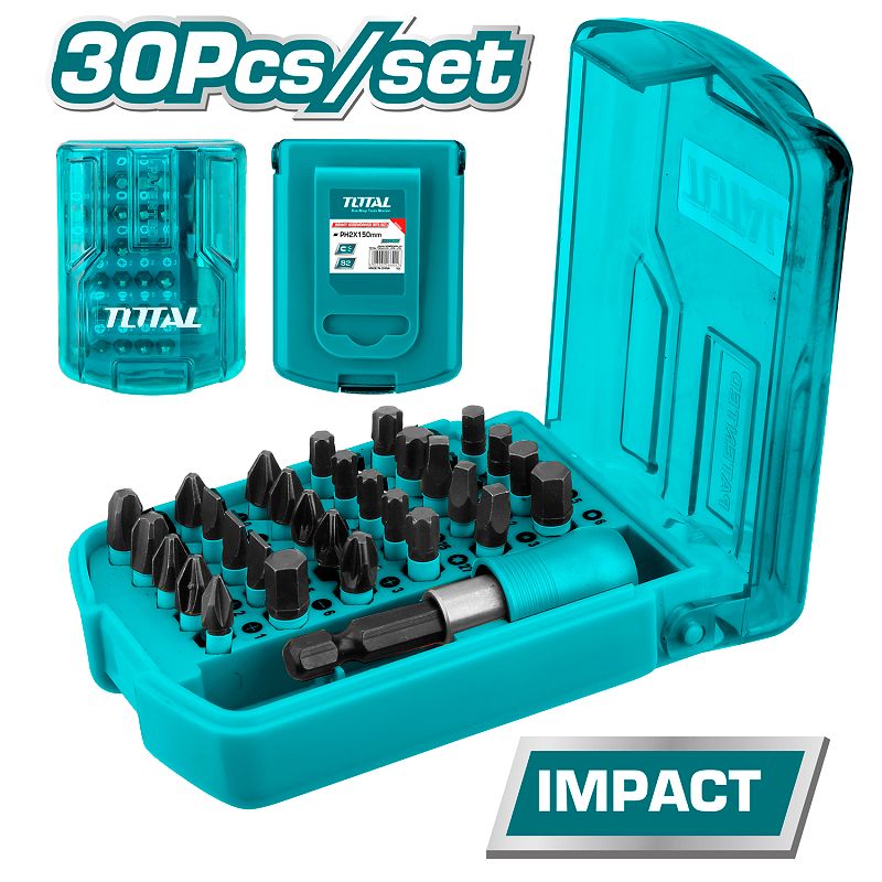 30pcs 25mm Impact Screwdriver Bits Set TACSD18306 Total Tools Canada
