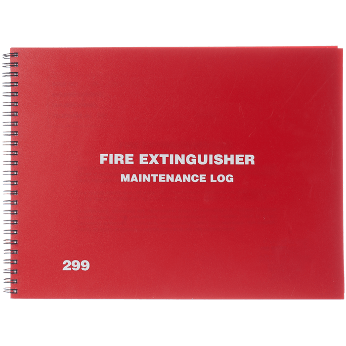 Fire Extinguisher Log Book - English 299 RS Steel