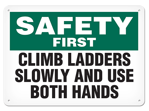 OSHA Safety Sign | Safety Climb Ladders | INCOM SS5031V, SS5031A, SS5031P, SC5031V, SC5031A, SC5031…