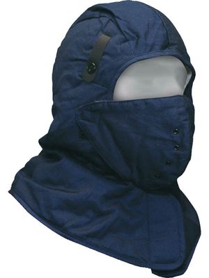 Hard Hat Liner Quilted Cotton w/Face Mask Shoulder Length (Sold per EACH) | Pack of 6 90-0-420 Bob �
