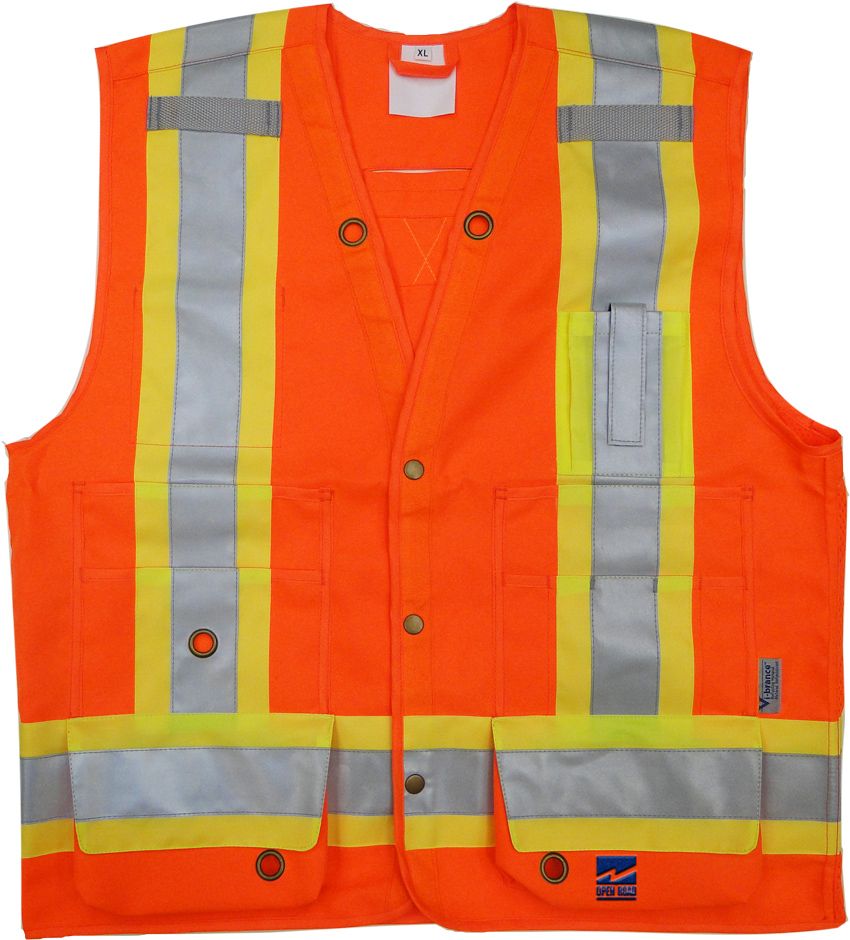 High Visibility Surveyor Vest | Reflective Safety Vest | Viking Safety Vest | Open Road Safety Vest

