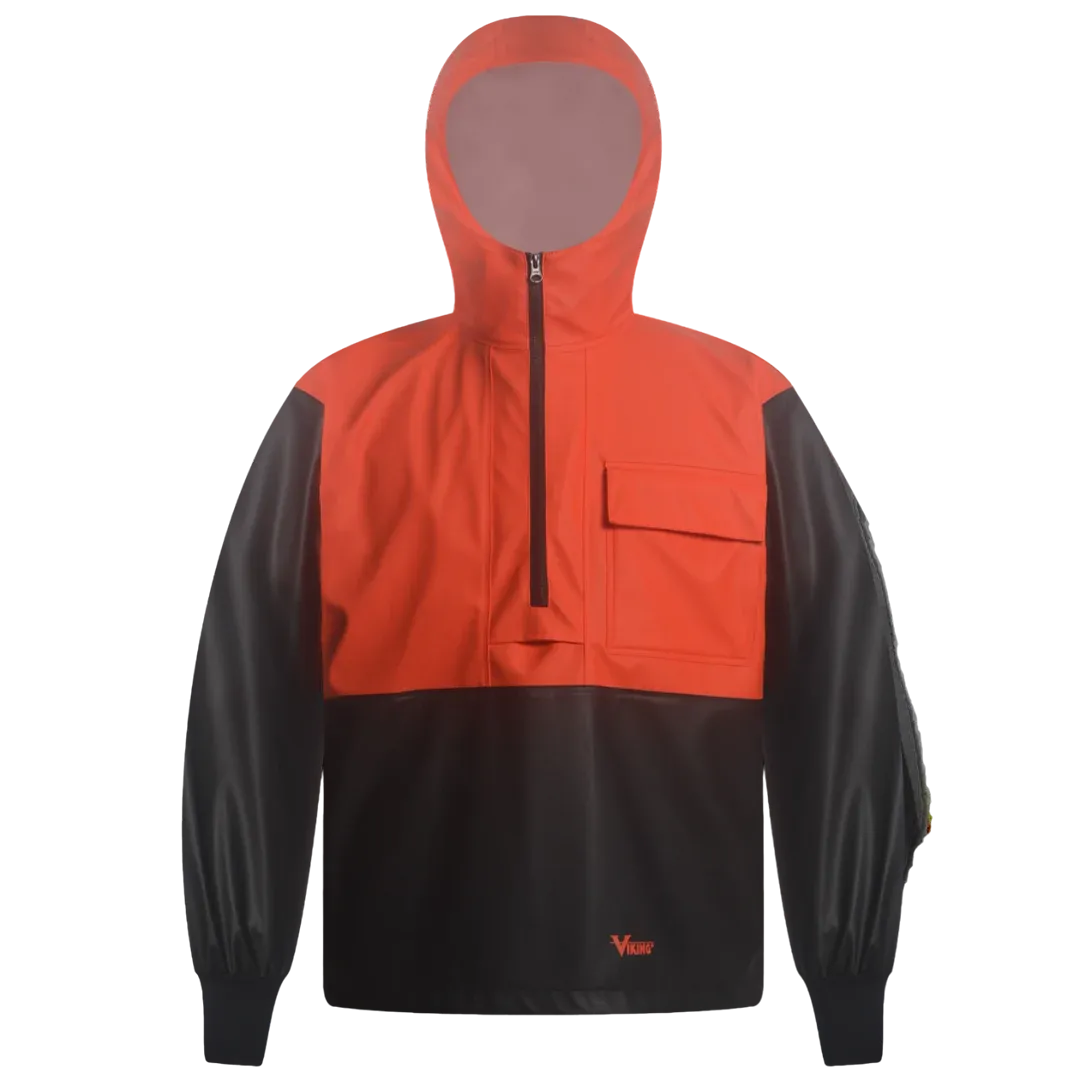 Bristol Bay PU Pull-Over Jacket with Hood - Black