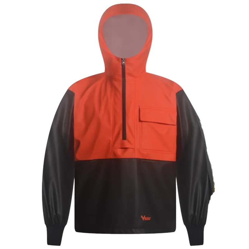 Bristol Bay PU Pull-Over Jacket with Hood - Black 7235J Viking