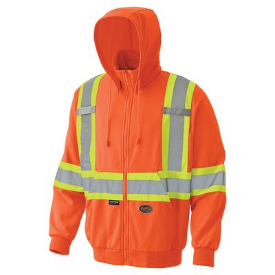 Hi-Vis Micro Fleece Zip-Up Safety Hoodie  | Pioneer 6940 / 6941 / 6942   Safety Supplies Canada