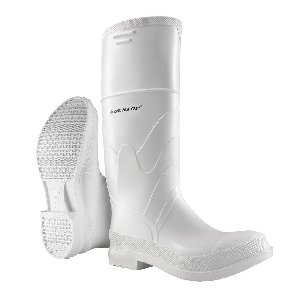 White PVC Steel Toe White 16'' Waterproof PVC Work Boots D81012 -13 Dunlop