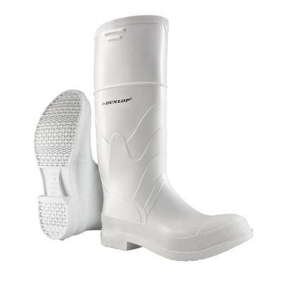White PVC Steel Toe White 16'' Waterproof PVC Work Boots D81012 -13 Dunlop