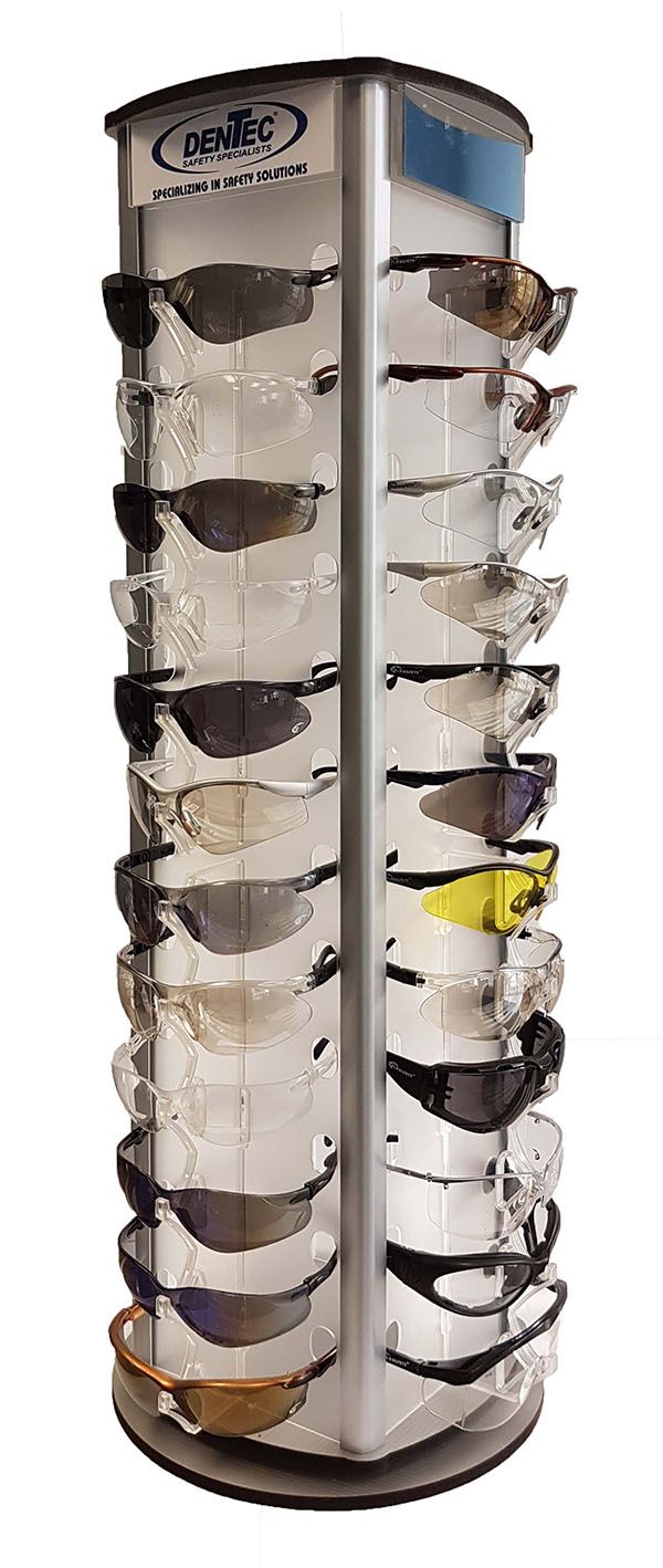 Revolving Eyewear Tabletop Display with Slots for 48 Pair of Eyewear 12A999600 Dentec Safety