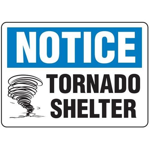 OSHA Safety Sign | Notice Tornado Shelter | INCOM SS4074 INCOM