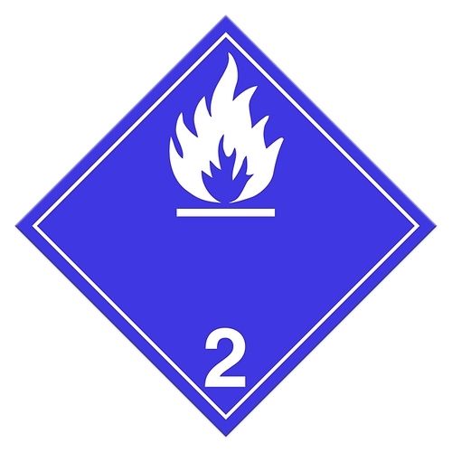 Class 2.1 Flammable Gases Placard (Pack of 100 pcs) TT210 INCOM