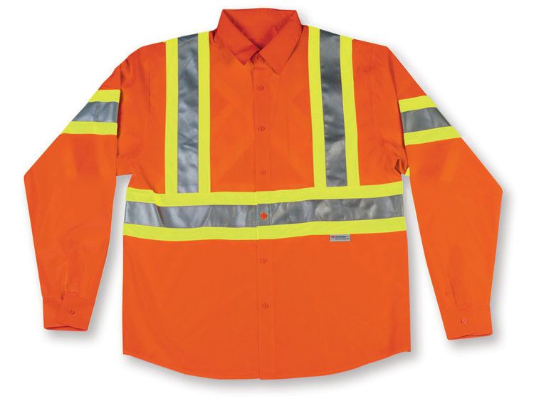 Hi-Vis Button-Up Safety Shirt | Big K BK555ORG/BK555LM/BK555NV Big K Clothing
