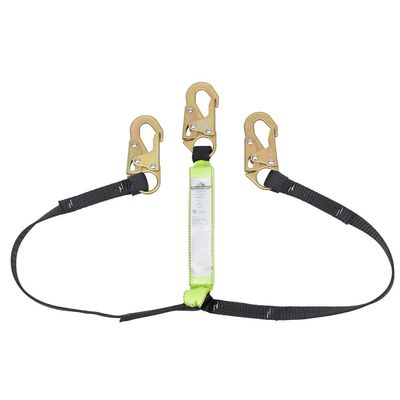 Shock Absorbing Lanyard - SP - Twin Leg - Snap Hooks - 200 - 350 Lb Capacity