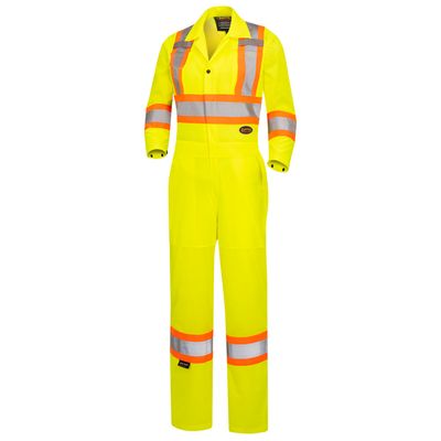 Women's Hi-Viz Traffic Safety Coveralls - Hi-Viz Yellow/Green | Pioneer 5999AW Pioneer