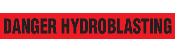 DANGER HYDROBLASTING Barricade Tape  - Contractor Grade BT1070 INCOM
