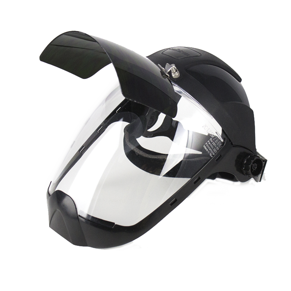 Clear Anti-Fog Polycarbonate Plasma/Flame Cutting, Grinding Face Shield w/ Shade S32251   Safety Su?