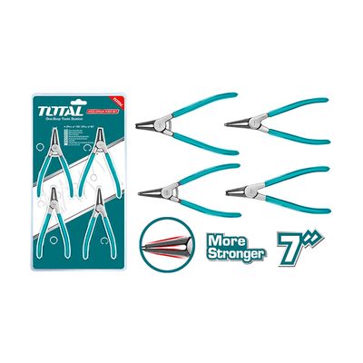 4pcs 7" Industrial Circlip Plier Set