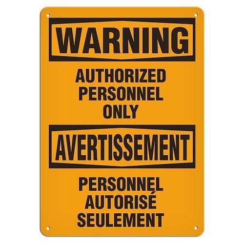 OSHA Safety Sign | Warning E/F Auth Per | INCOM SS6014V, SS6014A, SS6014P, SC6014V, SC6014A, SC6014…