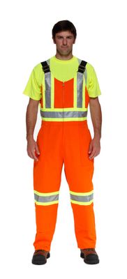 Gateway Workwear 461GF Hi-Viz Poly/Cotton Coveralls with Reflective Tape 461GF Ground Force