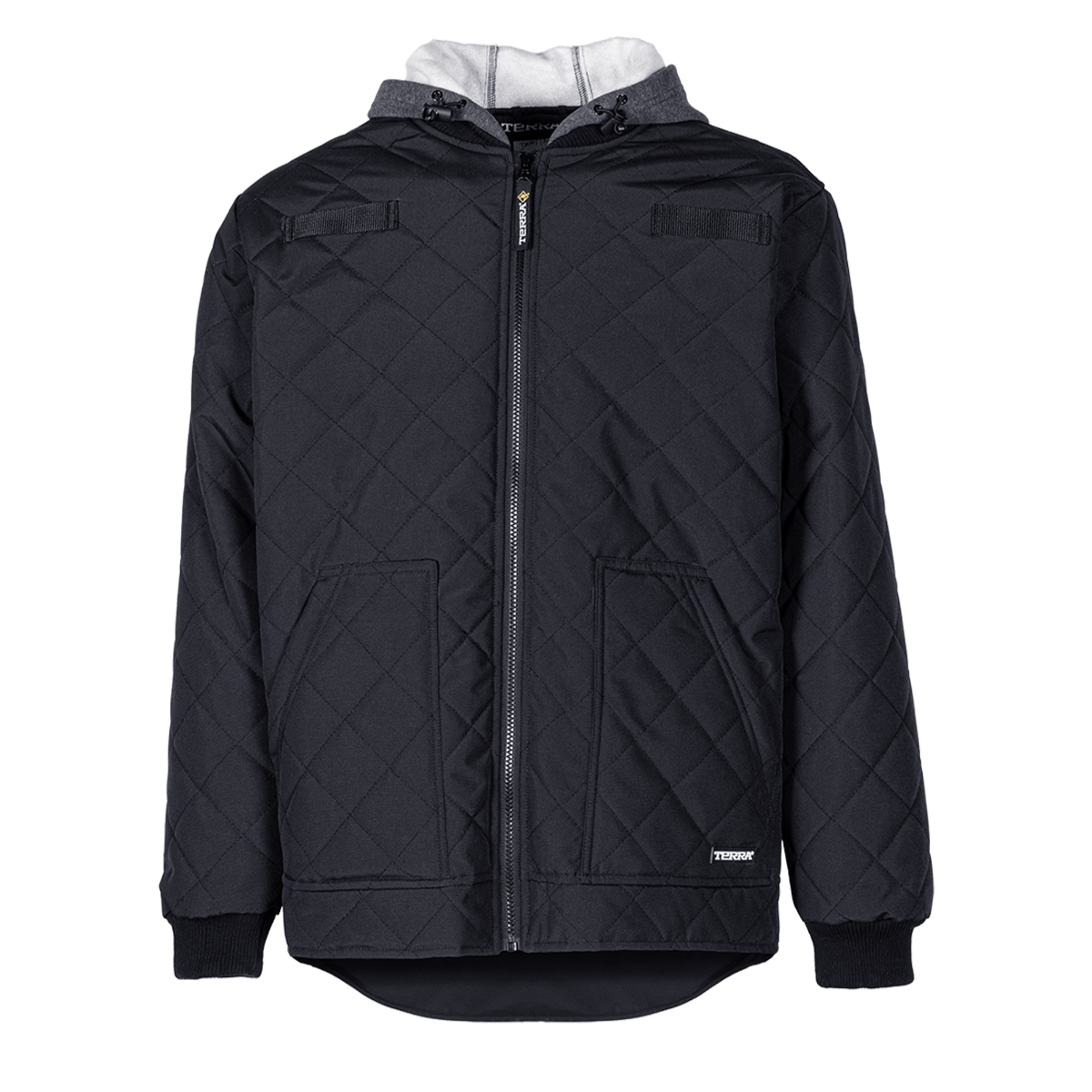 Terra Quilted Freezer Jacket With Fuller Hoodie 100298BK Groupe BBH