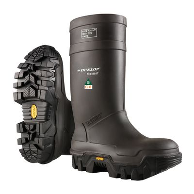 Purofort Explorer Full Safety Vibram Black Insulated PU Work Boots D902033-11 Dunlop