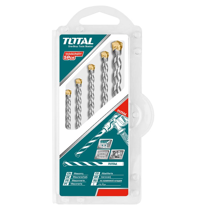 5 PCS Masonry Drill Bits Set UTACSD5055 Total Tools Canada