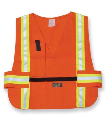 Orange 100% Cotton Traffic Safety Vest | Big K Clothing 444   Safety Supplies Canada