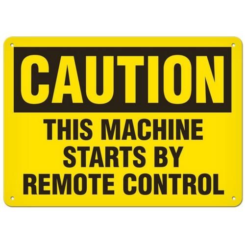 OSHA Safety Sign | Caution Machine Strt | INCOM SS2032 INCOM